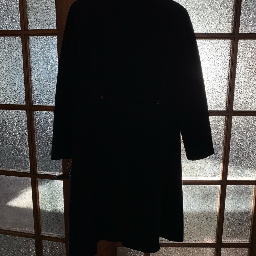 Classic Black Women's Wool Coat - Timeless Winter Jacket - Picture 6 of 9